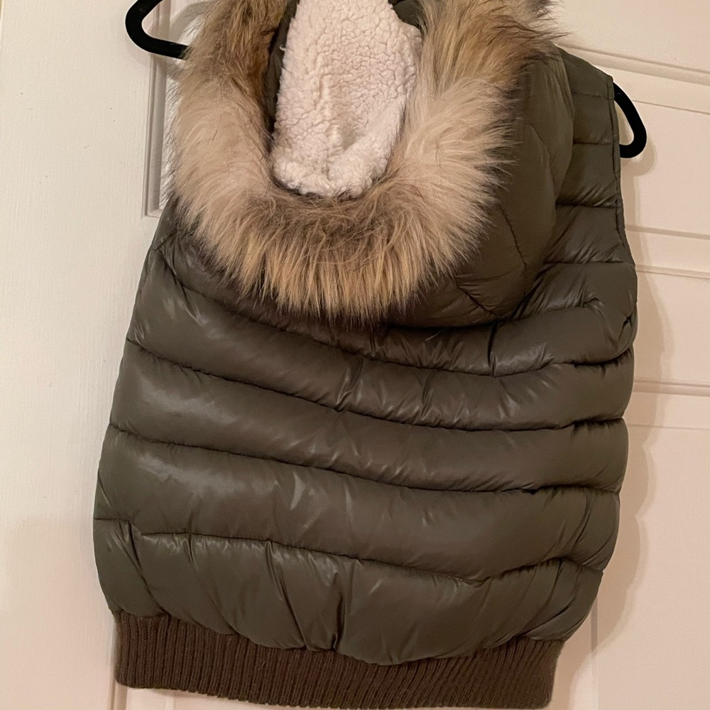 Faux Fur Hooded Puffer Vest